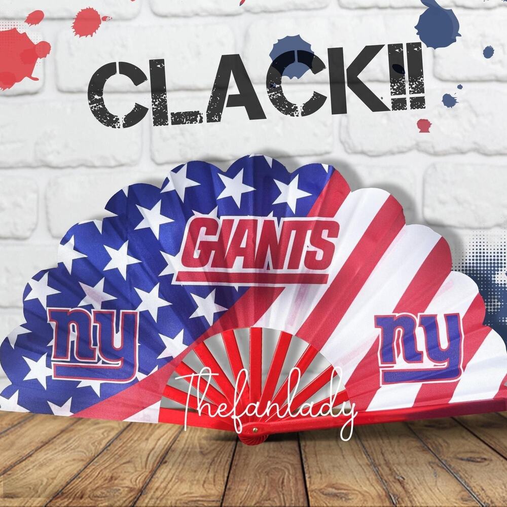 Giants Folding Hand Fan: New York Football Fan Gear